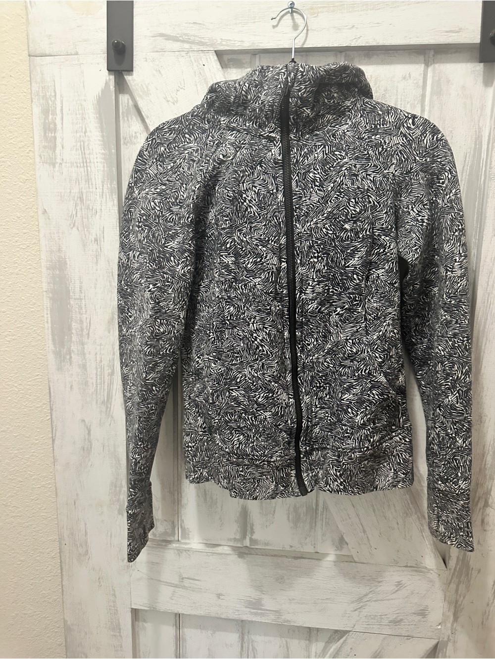 lululemon athletica Black & White Printed Bomber Jacket